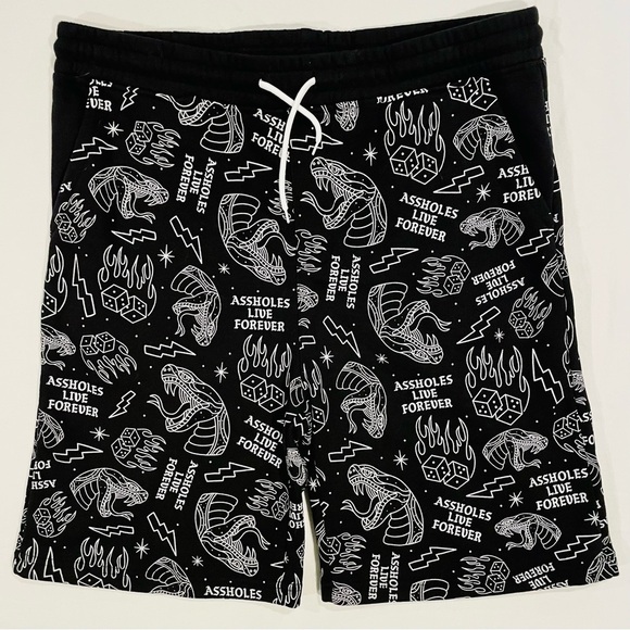 Assholes Live Forever Other - New Assholes Live Forever Snake Eyes Shorts Mens XXXL 3XL ALF Dice Summer Black